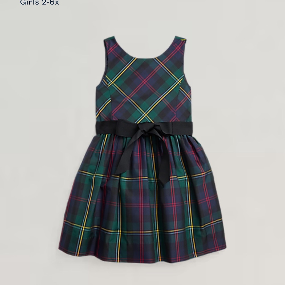 Polo plaid fit and flare toddler dress size 2t